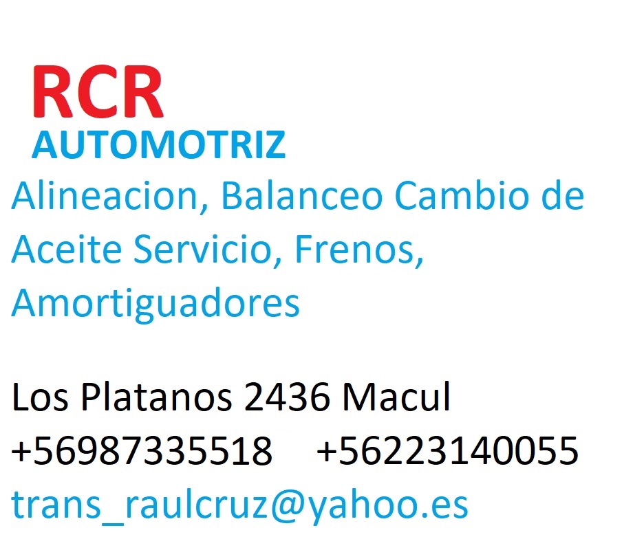 RCR SERVICIO AUTOMOTRIZ Alineacion y Balanceo Macul