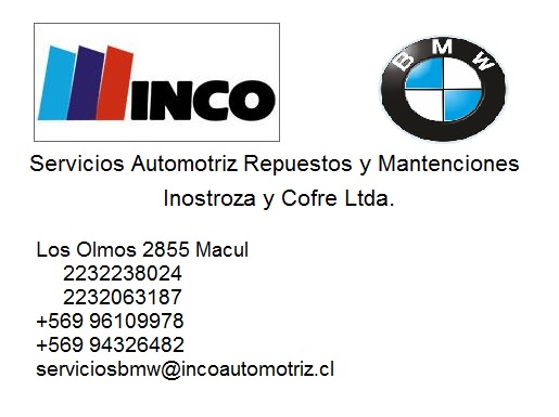 INCO AUTOMOTRIZ BMW Servicio automotriz Repuesto Macul